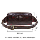 Riñonera de Cuero Genuino para Hombre - Bolsa de Cintura de Viaje Premium