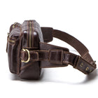 Riñonera de Cuero para Hombre - Bolso de Piel de Vestir Mini y Elegante