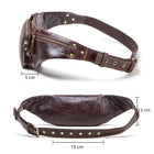 Riñonera de Cuero para Hombre - Bolso de Piel de Vestir Mini
