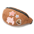 Riñonera Deportiva Annmouler: Bolsa de Cintura Patchwork de Vellón, 6 Colores