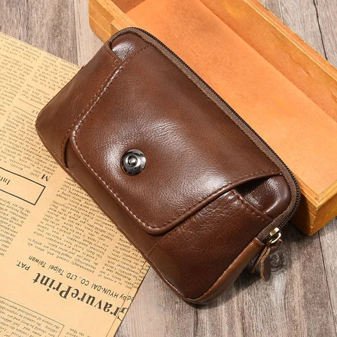 Мужская кожаная поясная сумка Taobao с магнитной застежкой