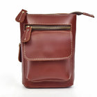 Riñonera de Cuero Vintage para Hombre - Bolso de Piel de Vestir Mini