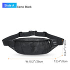 Riñonera Hombre Negra - Bolso Bandolera Casual de Cintura