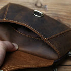 Riñonera Deportiva de Cuero Genuino para Hombre - Bolsa de Cintura Premium