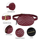 Riñonera Deportiva Geestock para Mujer - Bolso de Cintura de Cuero Sintético con Correa Redonda