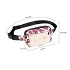 Riñonera Deportiva Mujer Impermeable con Estampado Floral - Bolsa Banano para Móvil