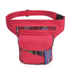 Riñonera Vintage para Mujer - Bolsa de Cintura Grande con Parches
