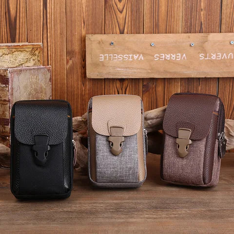 Riñonera Deportiva Vertical de Tres Capas - Unisex y Multicolor