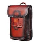 Riñonera Deportiva de Cuero para Hombre - Estilo Retro con Compartimento para Teléfono de 7 Pulgadas