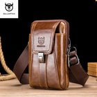 Riñonera Deportiva de Cuero Genuino Vintage - Bolsa Banana para Viajes y Uso Diario