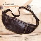 Riñonera Deportiva de Piel para Hombre con Bolsillo para Móvil - Contact's