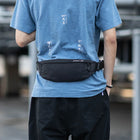 Riñonera Hombre Negra - Bolso Bandolera Casual de Cintura