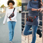 Riñonera Deportiva Étnica Vintage para Mujer - Bolsa de Cintura Retro