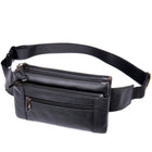 Riñonera de Cuero para Hombre - Bolsa de Cintura de Viaje Casual