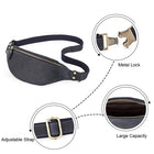 Riñonera de Viaje para Hombre de Cuero Crazy Horse - Bolsa de Cintura Multifuncional