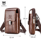Riñonera Deportiva de Cuero Genuino Vintage - Bolsa Banana para Viajes y Uso Diario