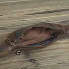 Riñonera de Cuero para Hombre - Bolso de Piel de Vestir Mini y Elegante