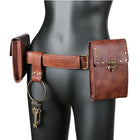 Riñonera Deportiva Vintage de Cuero para Mujer y Hombre - Bolsa Impermeable Estilo Steampunk