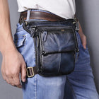 Riñonera Deportiva de Cuero Genuino - Bolsa Sling Pequeña para Hombre y Mujer