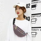 Riñonera Deportiva Holográfica para Mujer y Niña - Bolso de Cintura Brillante con Cartera para Teléfono