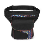 Riñonera Vintage para Mujer - Bolsa de Cintura Grande con Parches