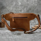 Riñonera de Cuero Genuino para Hombre - Bolso Cinturón Multifuncional con Compartimentos para Cigarrillos, Teléfono y Cartera