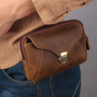 Riñonera Deportiva de Cuero Natural para Hombre y Mujer - Bolsa de Cintura Elegante