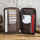 Riñonera de Viaje para Hombre de Cuero Genuino - Bolsa Multifuncional con Cinturón
