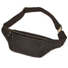 Riñonera de Cuero para Hombre - Bolso Cinturón de Viaje Pequeño y Elegante