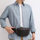 Riñonera de Cuero para Hombre - Bolso de Piel de Vestir Elegante