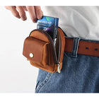 Riñonera Deportiva de Cuero Crazy Horse - Bolsa Pequeña para Cintura