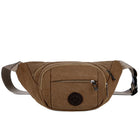 Riñonera de Lona para Hombre, Bolso Pechero Multifuncional Grande, Cartera de Negocios