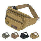 Riñonera Deportiva de Lona con Gran Capacidad - Bolsa para Teléfono y Accesorios