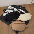 Riñonera Deportiva Unisex de Peluche - Bolsa de Cintura Elegante y Cómoda