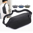Riñonera Deportiva Hombre Nylon Multibolsillos - Bolsa Cintura Running Viaje