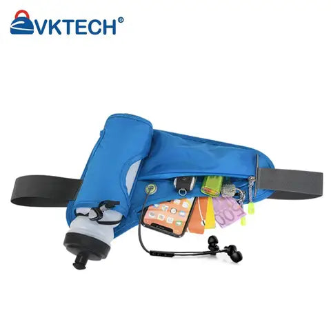Riñonera Deportiva Grande Impermeable Multifuncional con Portabotellas para Correr y Ciclismo