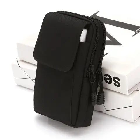 Мужская поясная сумка из нейлона, портативная, прочная, модная и универсальная, повседневная сумка для мобильного телефона, маленькая сумка для активного отдыха.