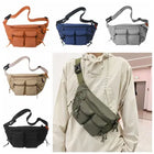 Riñonera Deportiva Hombre Nylon Grande Multifuncional Y2K