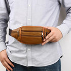 Riñonera de Cuero Genuino para Hombre - Bolso Cruzado de Lujo con Múltiples Bolsillos