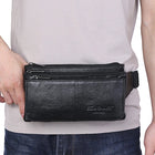 Riñonera de Cuero para Hombre - Bolso de Piel de Vestir