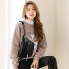 Riñonera Deportiva Retro de Cuero Suave para Mujer