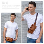 Riñonera Deportiva Hombre - Bolso Pecho Cuero Original para Móvil