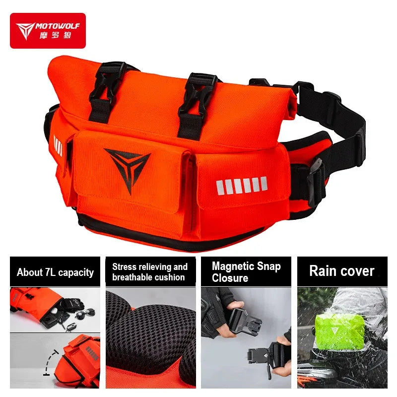 Riñonera de Pierna Impermeable para Moto y Motoristas - Bolso Lateral Resistente al Agua