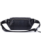 Riñonera Deportiva de Cuero Genuino - Bolsa Cruzada para Hombre, Ideal para Entrenamiento, Viajes y Aventuras
