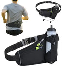 Riñonera Deportiva Ajustable con Portabotellas - Cinturón Multifuncional para Correr y Actividades al Aire Libre