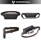 Riñonera Deportiva de Cuero Genuino - Bolsa Retro para Hombre