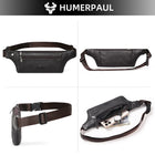 Riñonera de Cuero Vintage para Hombre - Bolso de Piel de Vestir