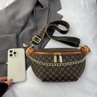 Riñonera Deportiva Mujer - Bolso Cintura con Cadena de Piel Sintética