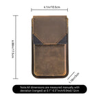 Riñonera de Cuero Vintage para Hombre - Bolso de Piel de Vestir Mini