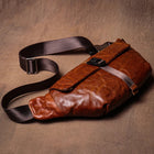 Riñonera de Cuero Vintage para Hombre - Bolso de Piel de Vestir
